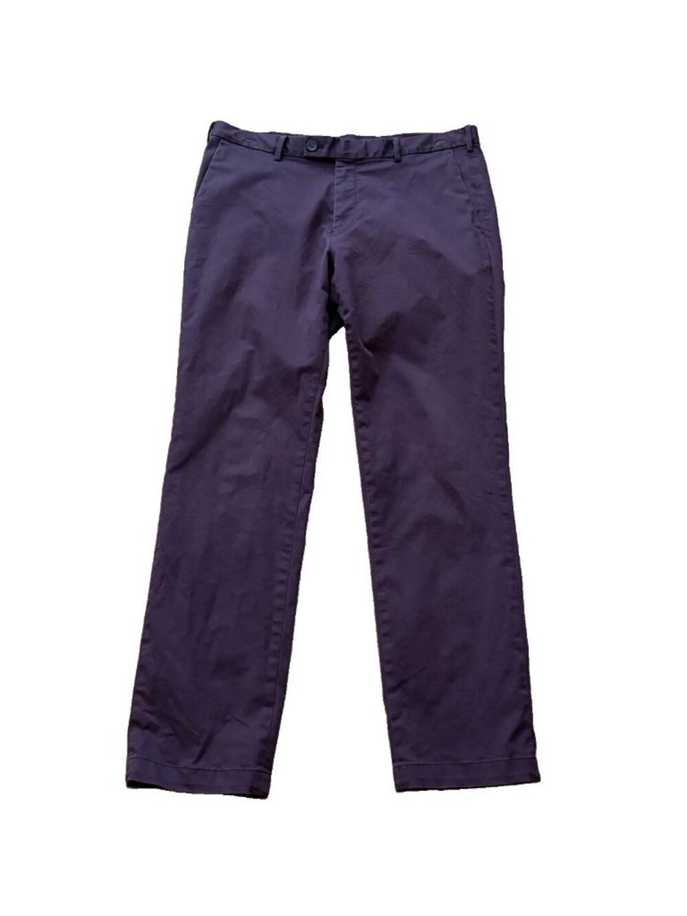 Uniqlo Chino Pants Mens 35 Burgundy Plum Stretch Casual